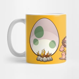 caveman hungry egg Mug